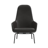 Era Lounge Chair: High + Wood Base + Black Oak