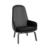 Era Lounge Chair: High + Wood Base + Black Oak