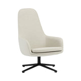 Era Lounge Chair Swivel: High + Black Aluminum