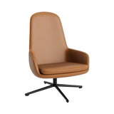 Era Lounge Chair Swivel: High + Black Aluminum