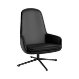 Era Lounge Chair Swivel: High + Black Aluminum