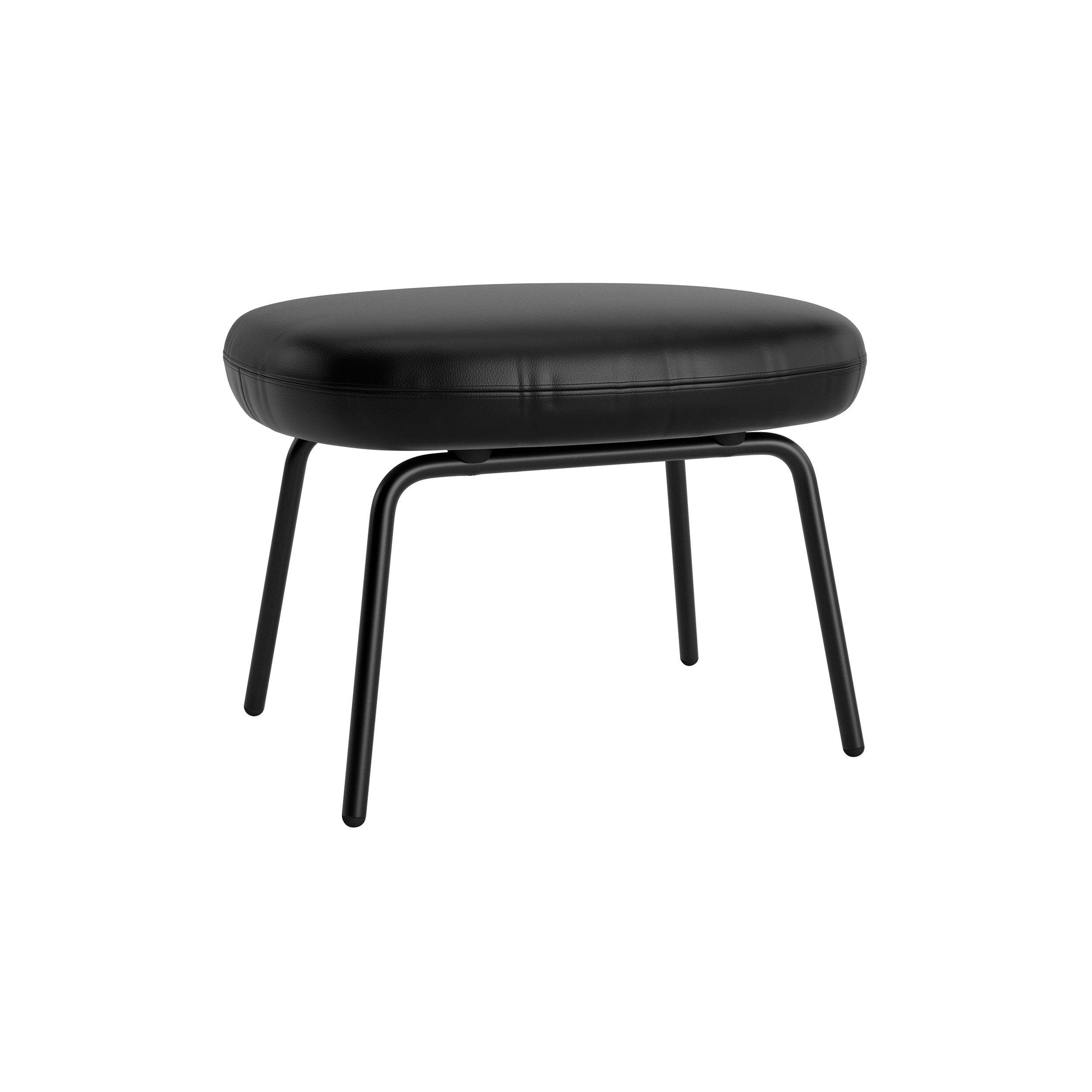 Era Footstool: Metal Base + Black Steel