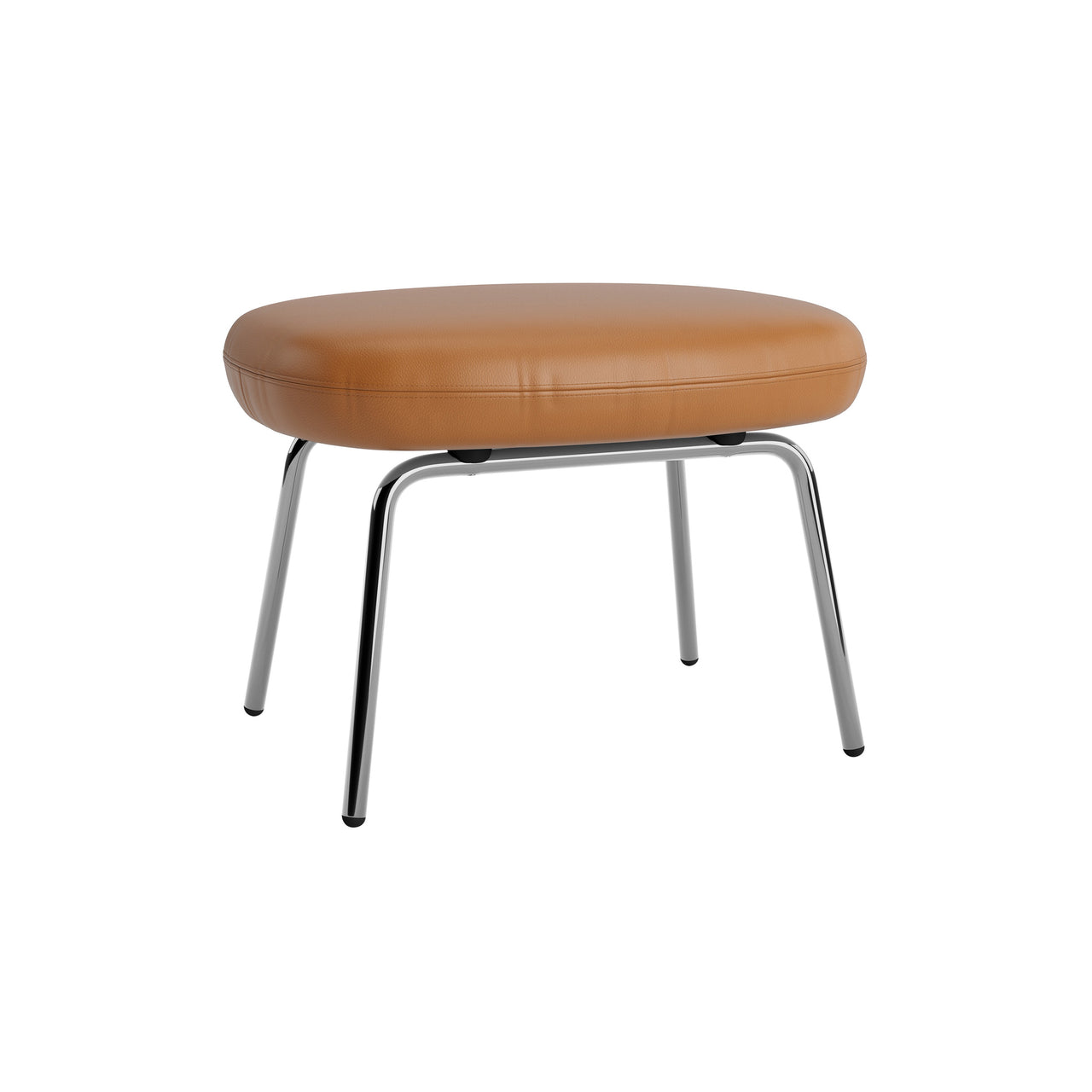 Era Footstool: Metal Base + Chrome