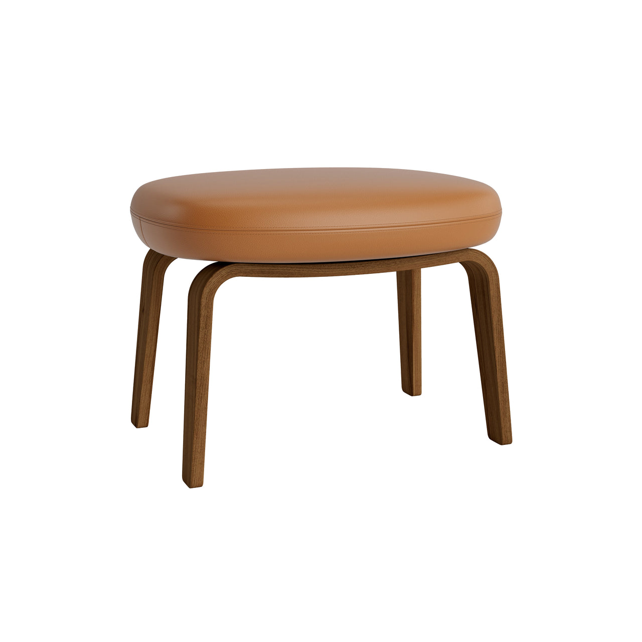 Era Footstool: Wood Base + Walnut