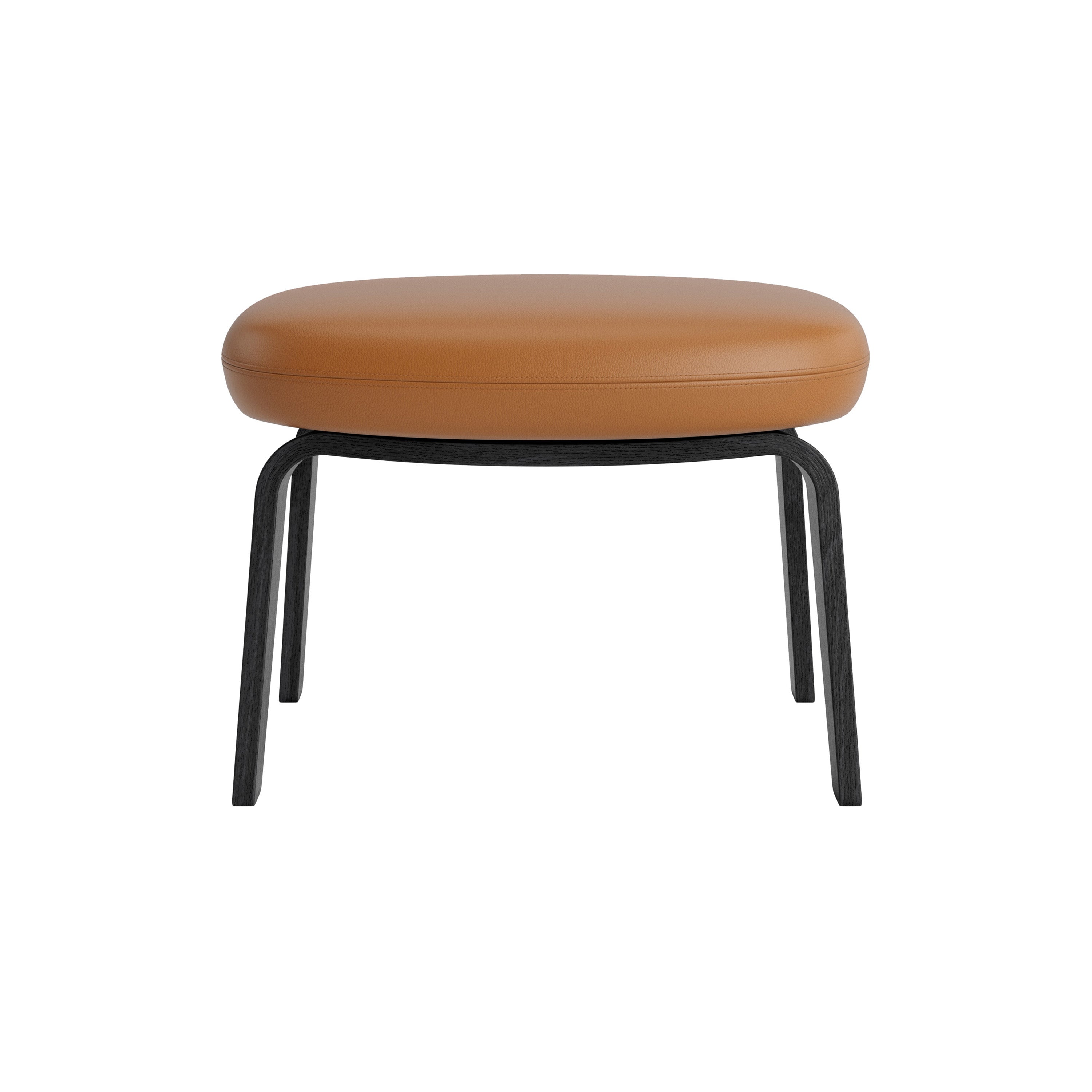 Era Footstool: Wood Base + Black Oak