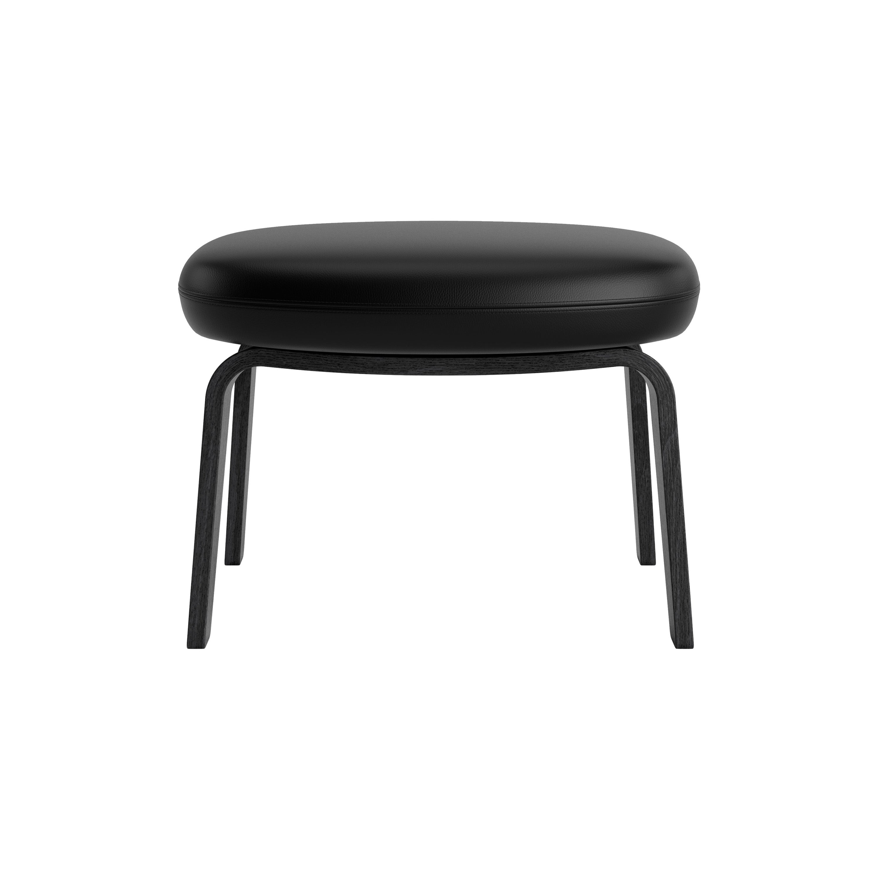 Era Footstool: Wood Base + Black Oak