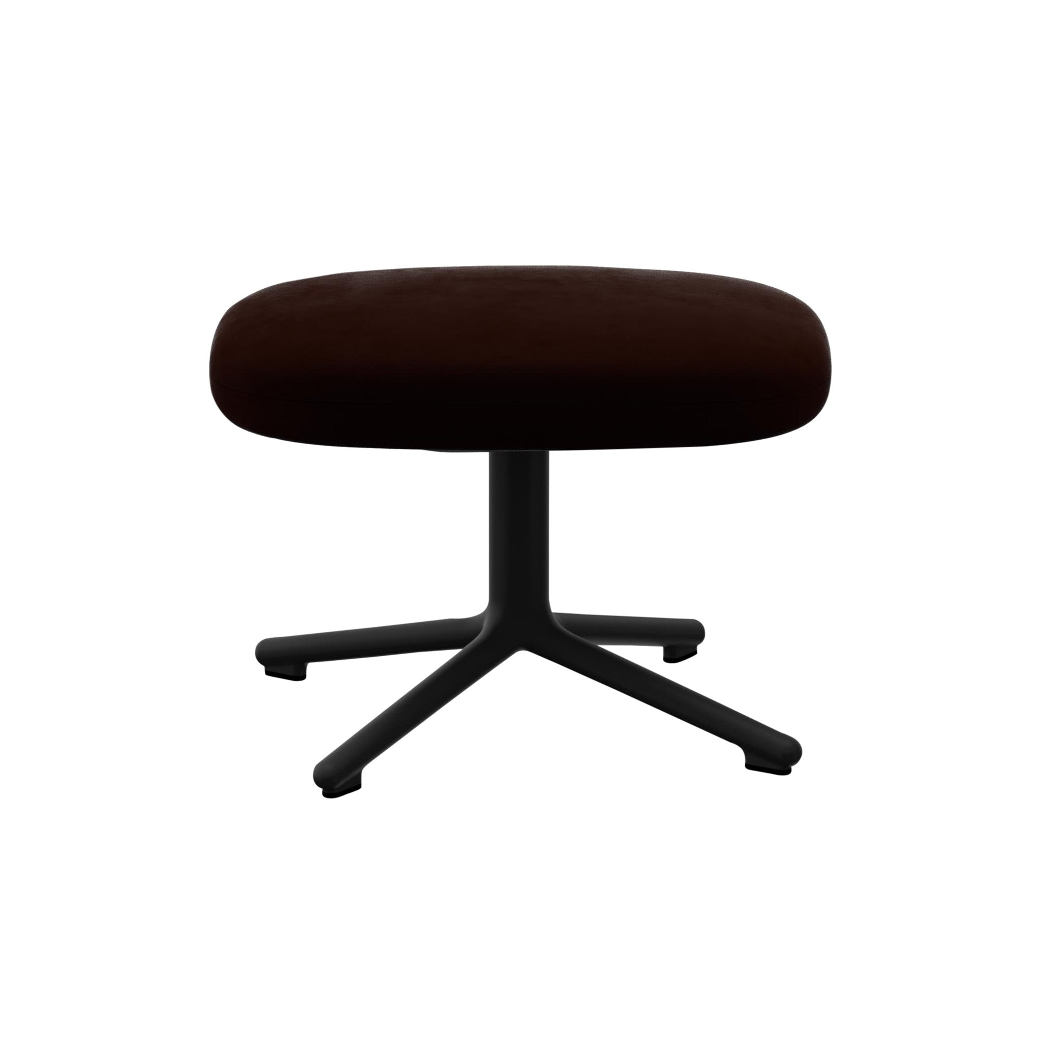 Era Footstool: Swivel + Black Aluminum