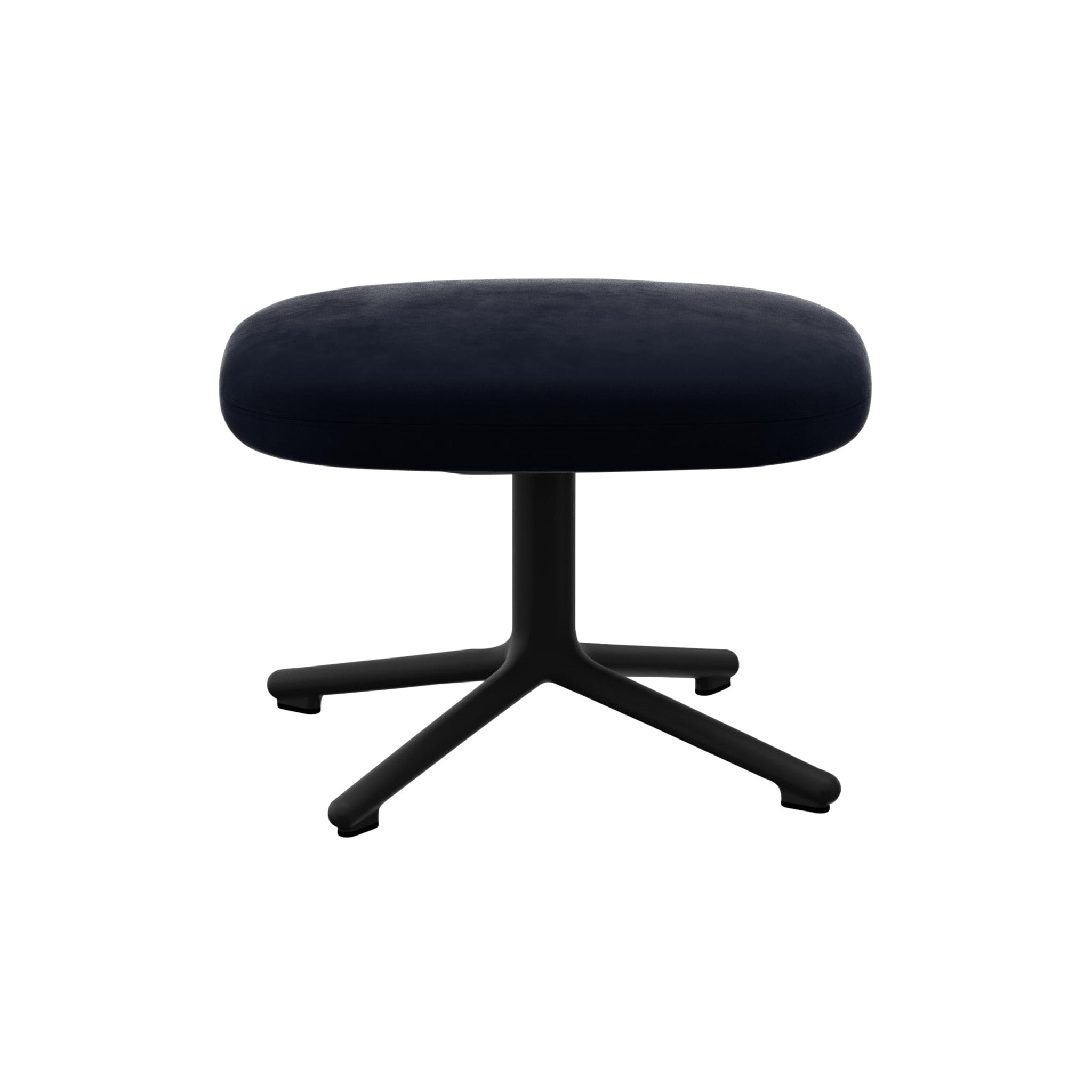 Era Footstool: Swivel + Black Aluminum