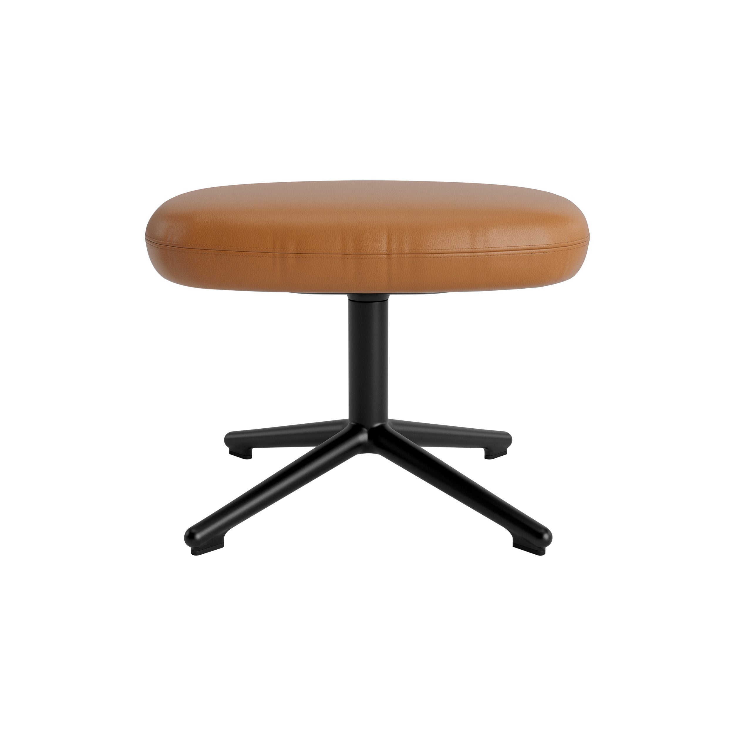 Era Footstool: Swivel + Black Aluminum