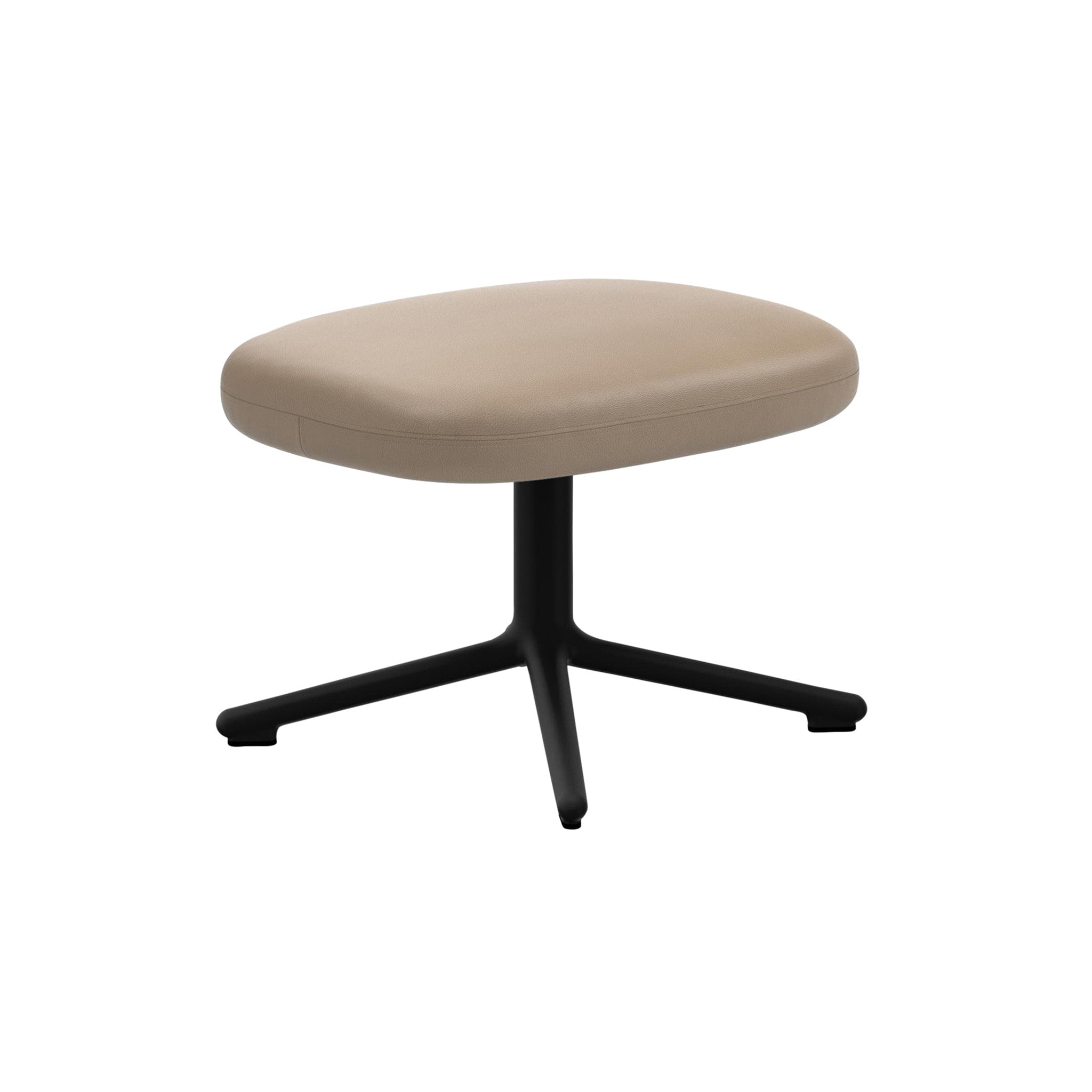 Era Footstool: Swivel + Black Aluminum