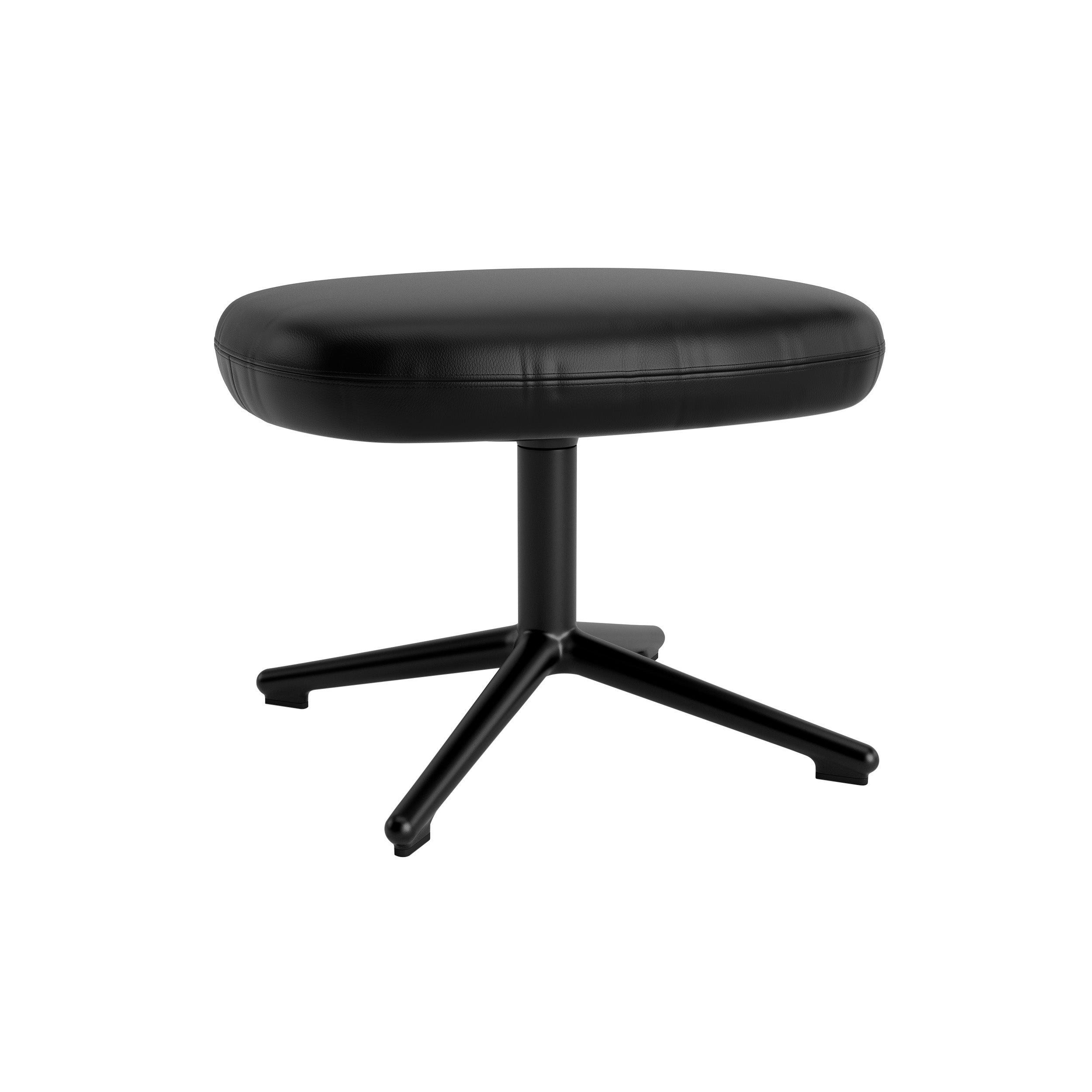 Era Footstool: Swivel + Black Aluminum