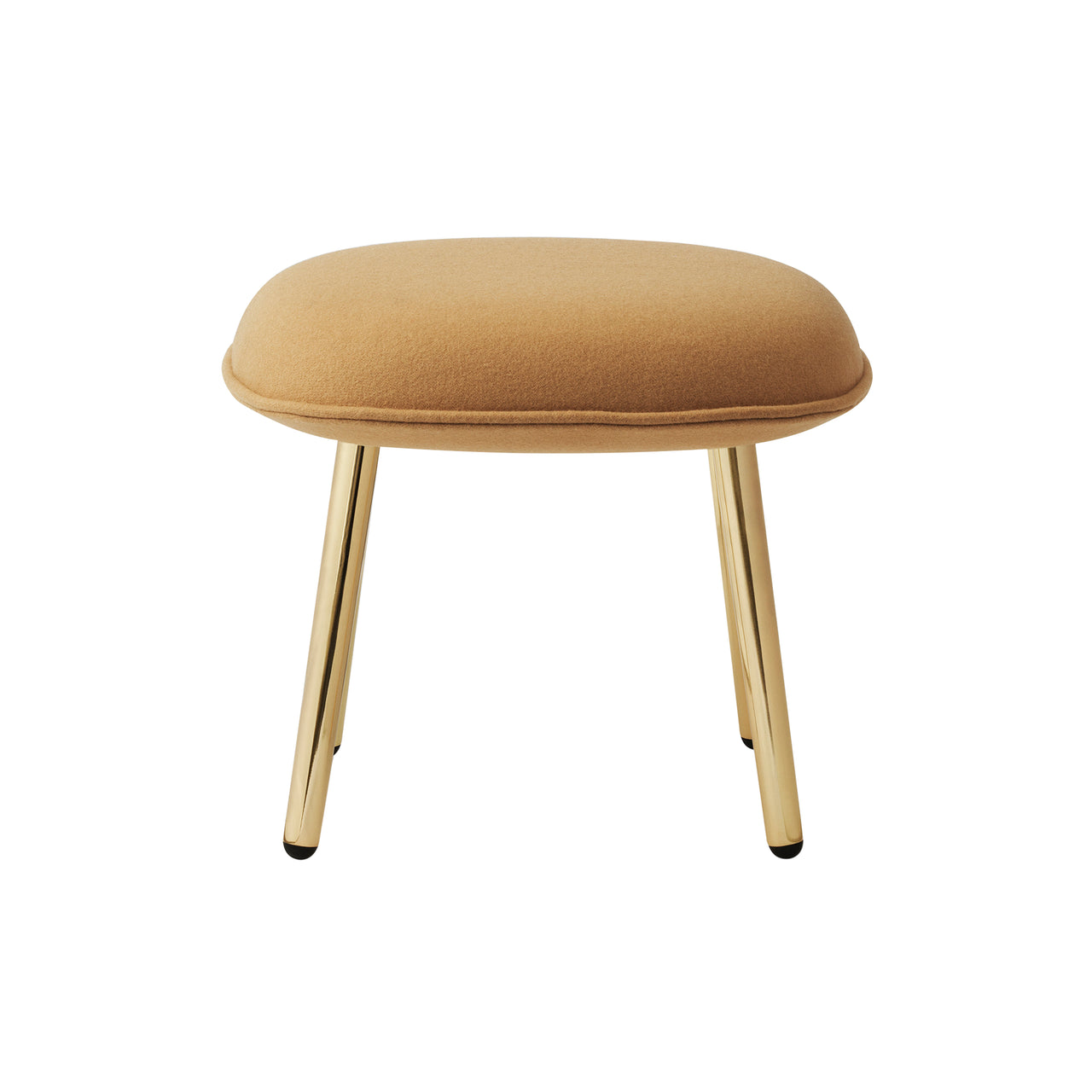 Ace Footstool: Steel Base + Brass