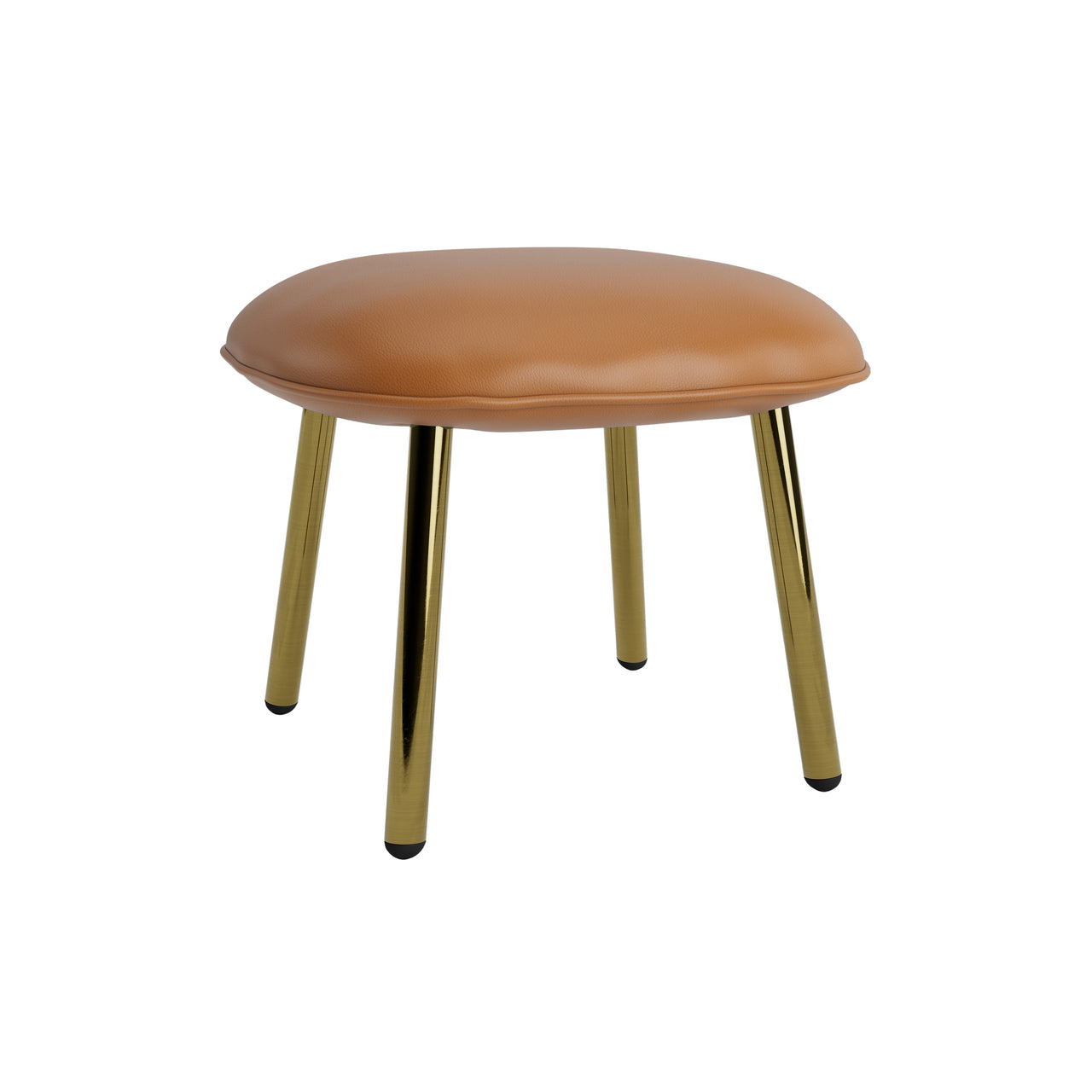 Ace Footstool: Steel Base + Brass