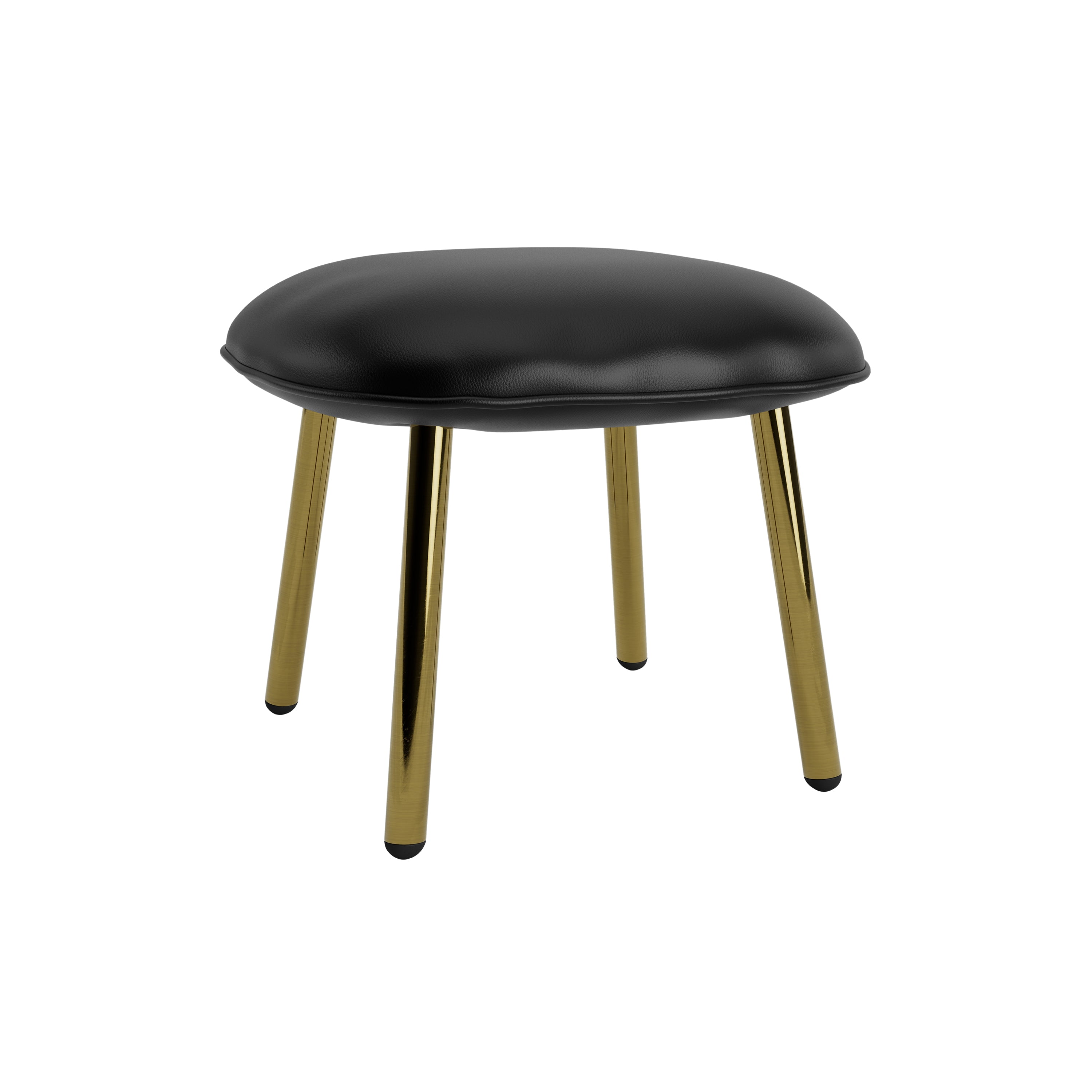 Ace Footstool: Steel Base + Brass