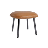 Ace Footstool: Steel Base + Black Metallic