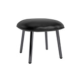 Ace Footstool: Steel Base + Black Metallic