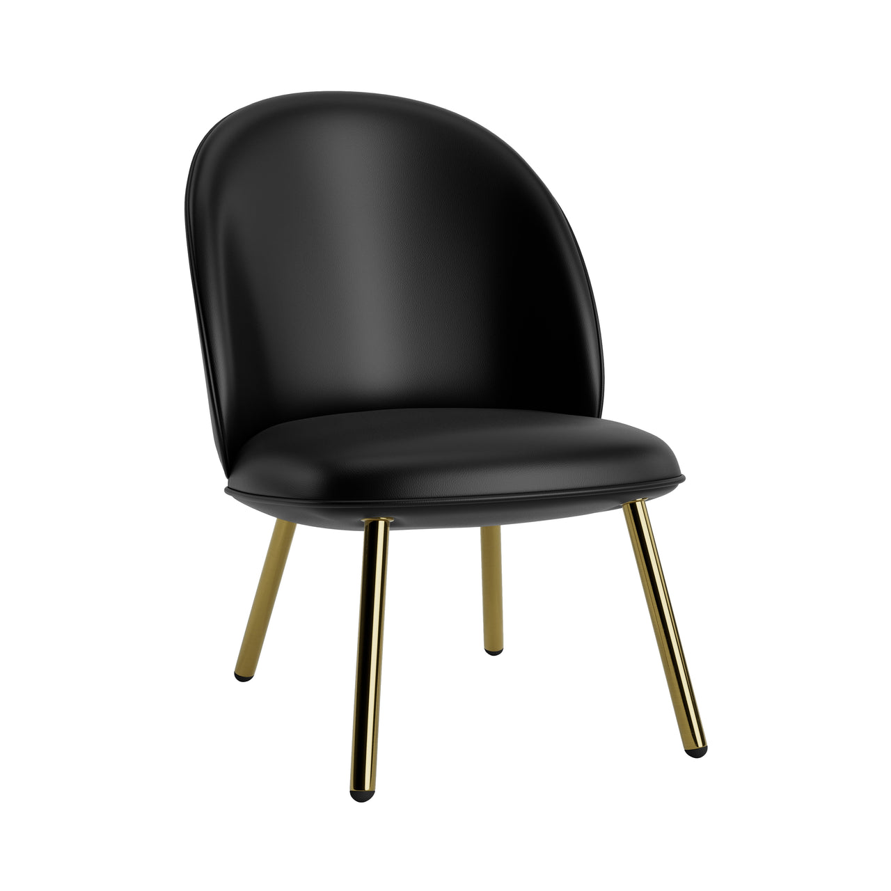 Ace Lounge Chair: Steel Base + Brass