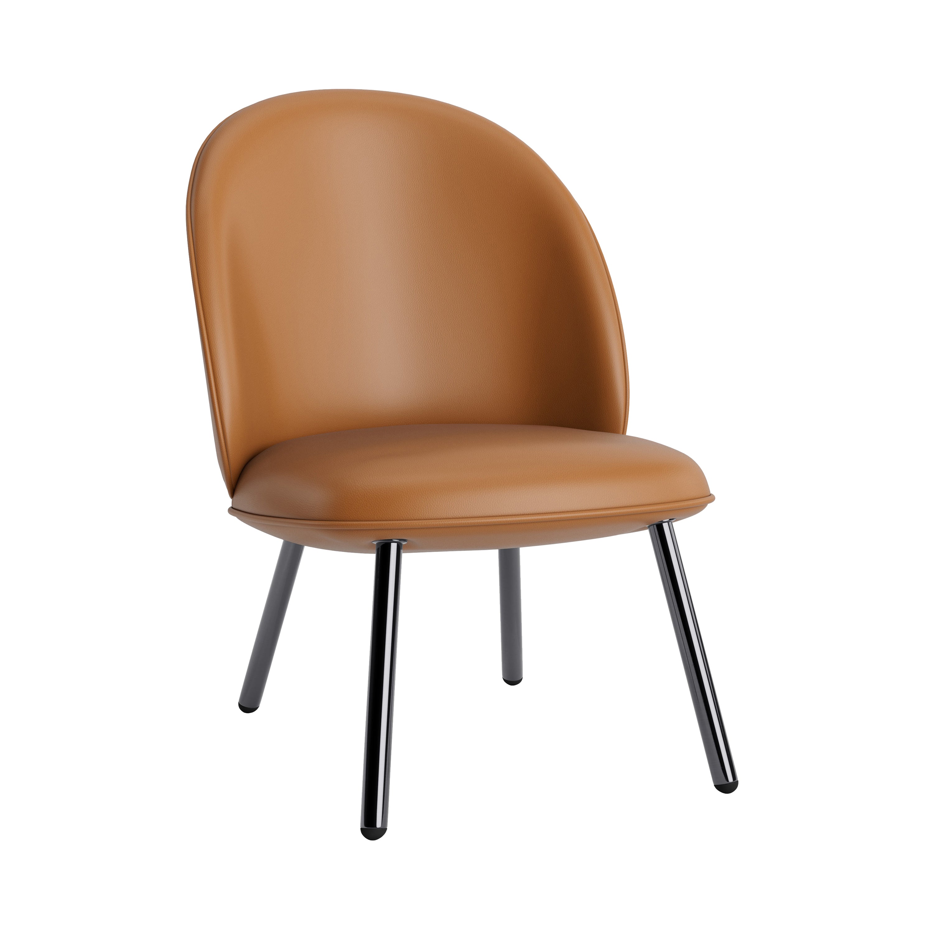 Ace Lounge Chair: Steel Base + Black Metallic