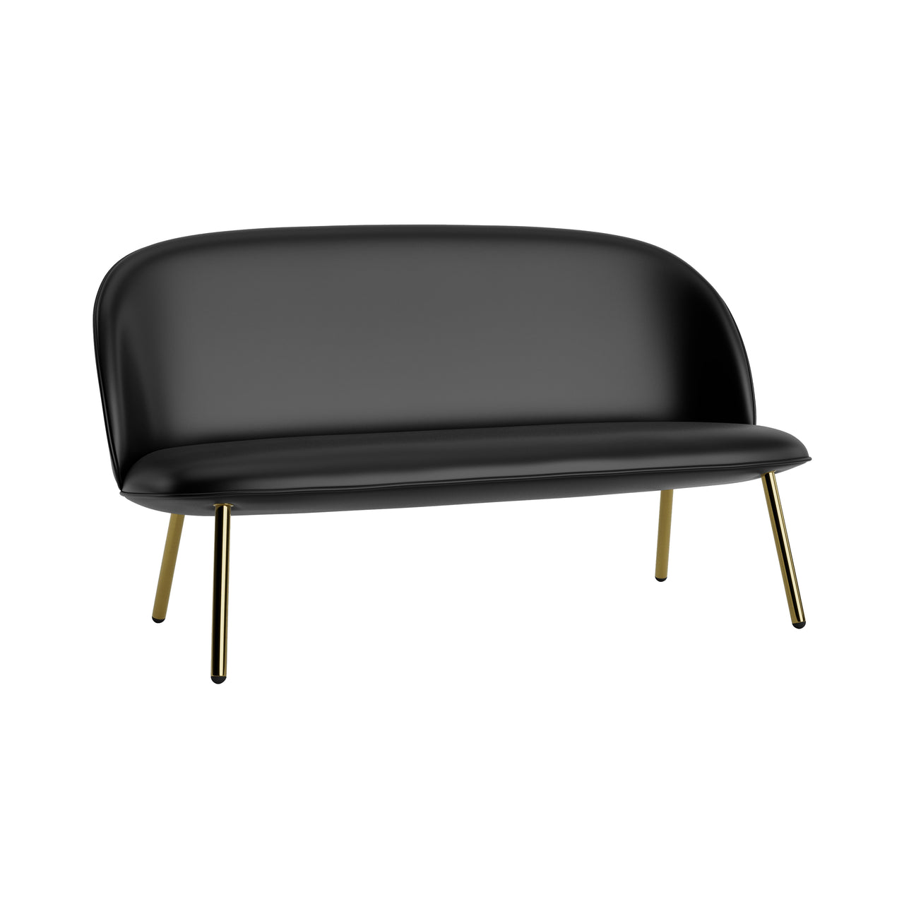 Ace Sofa: Steel Base + Brass