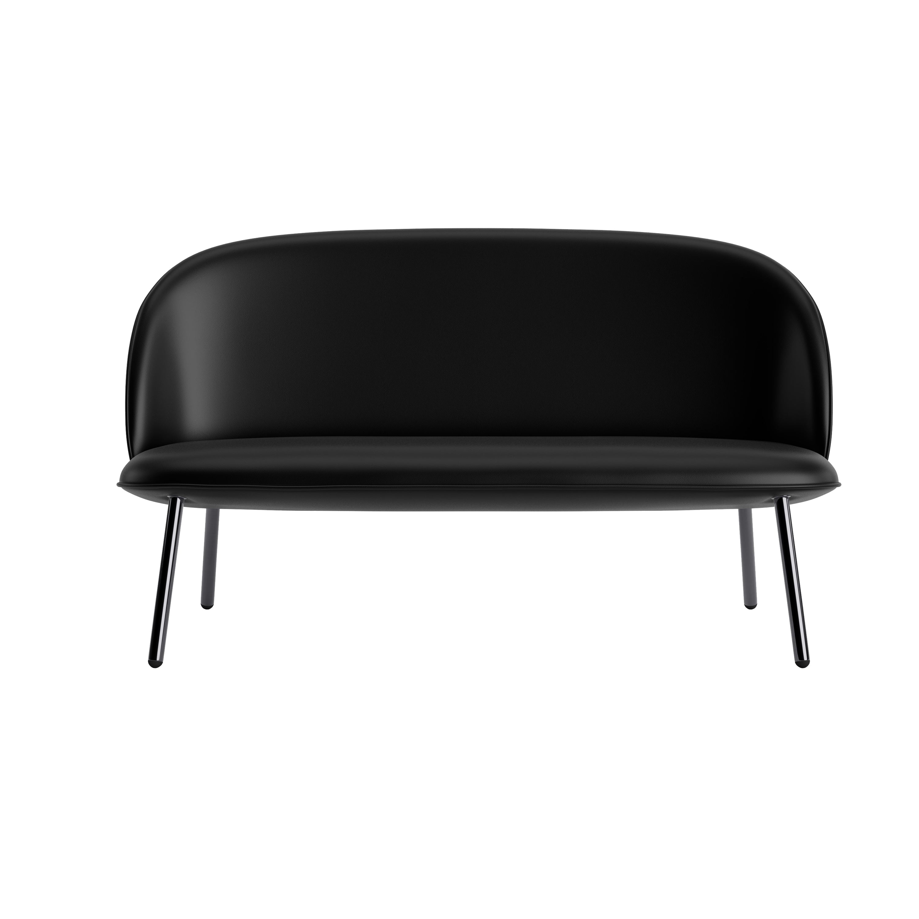 Ace Sofa: Steel Base + Black Metallic