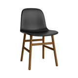 Form Chair: Wood Base + Upholstered + Walnut Oak