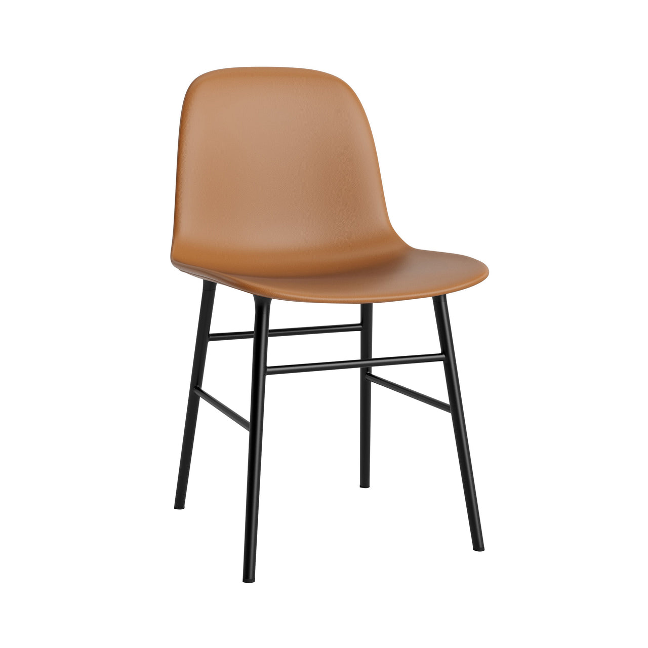 Form Chair: Steel Base + Fully Upholstered + Black