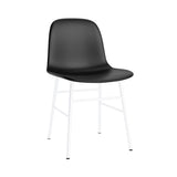 Form Chair: Steel Base + Fully Upholstered + White