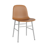Form Chair: Steel Base + Fully Upholstered + Grey
