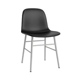 Form Chair: Steel Base + Fully Upholstered + Grey