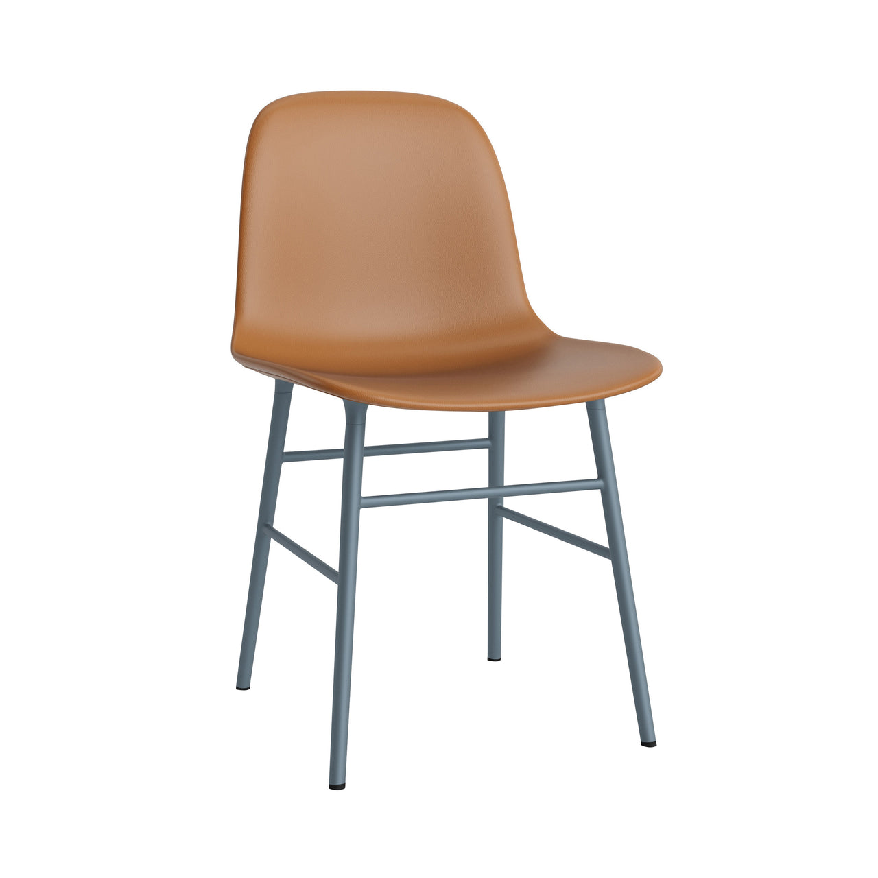 Form Chair: Steel Base + Fully Upholstered + Blue