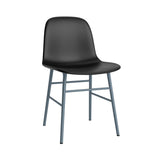 Form Chair: Steel Base + Fully Upholstered + Blue