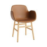 Form Armchair: Wood Base + Full Upholstered + Oak