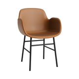 Form Armchair: Steel Base + Full Upholstered + Black