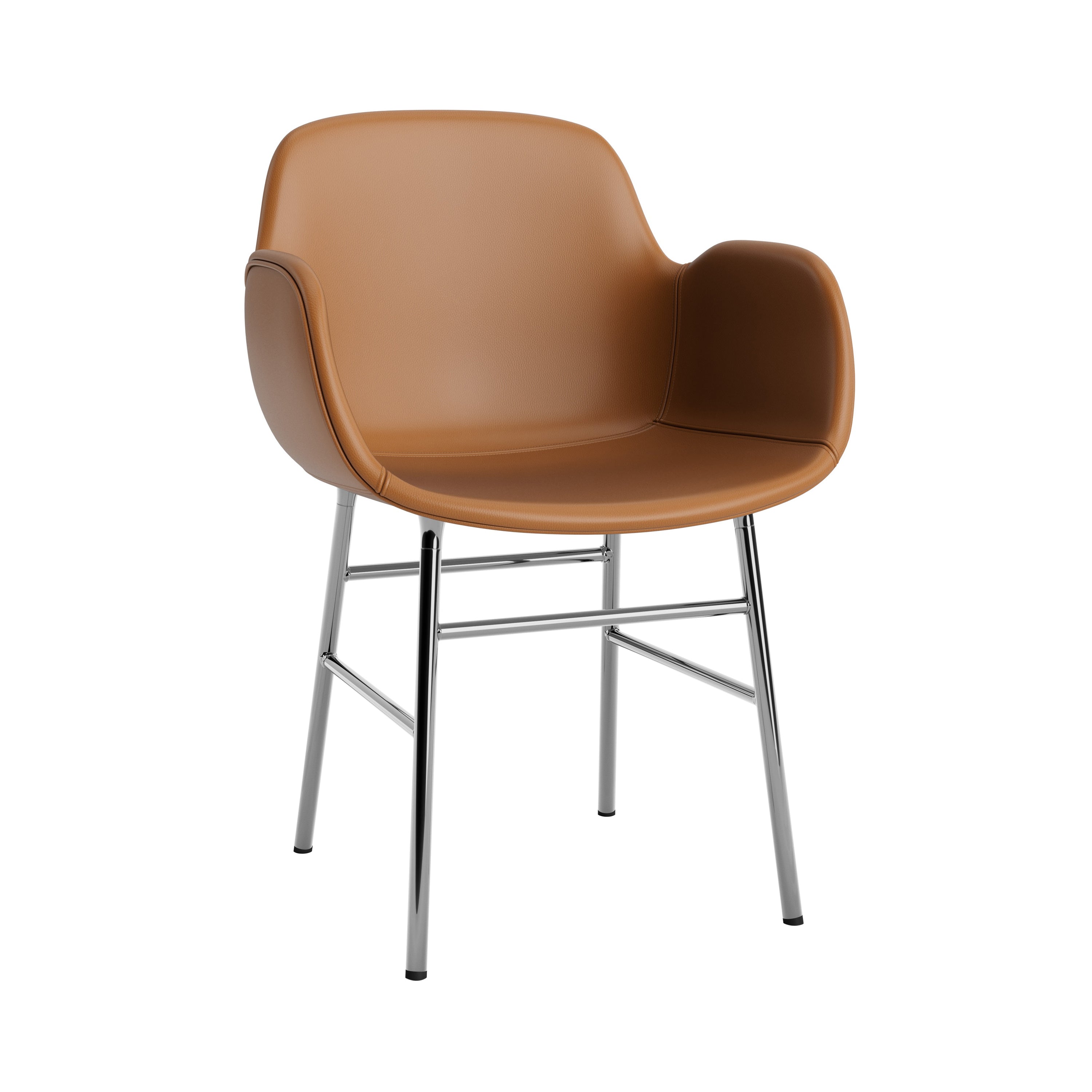 Form Armchair: Chrome Upholstered