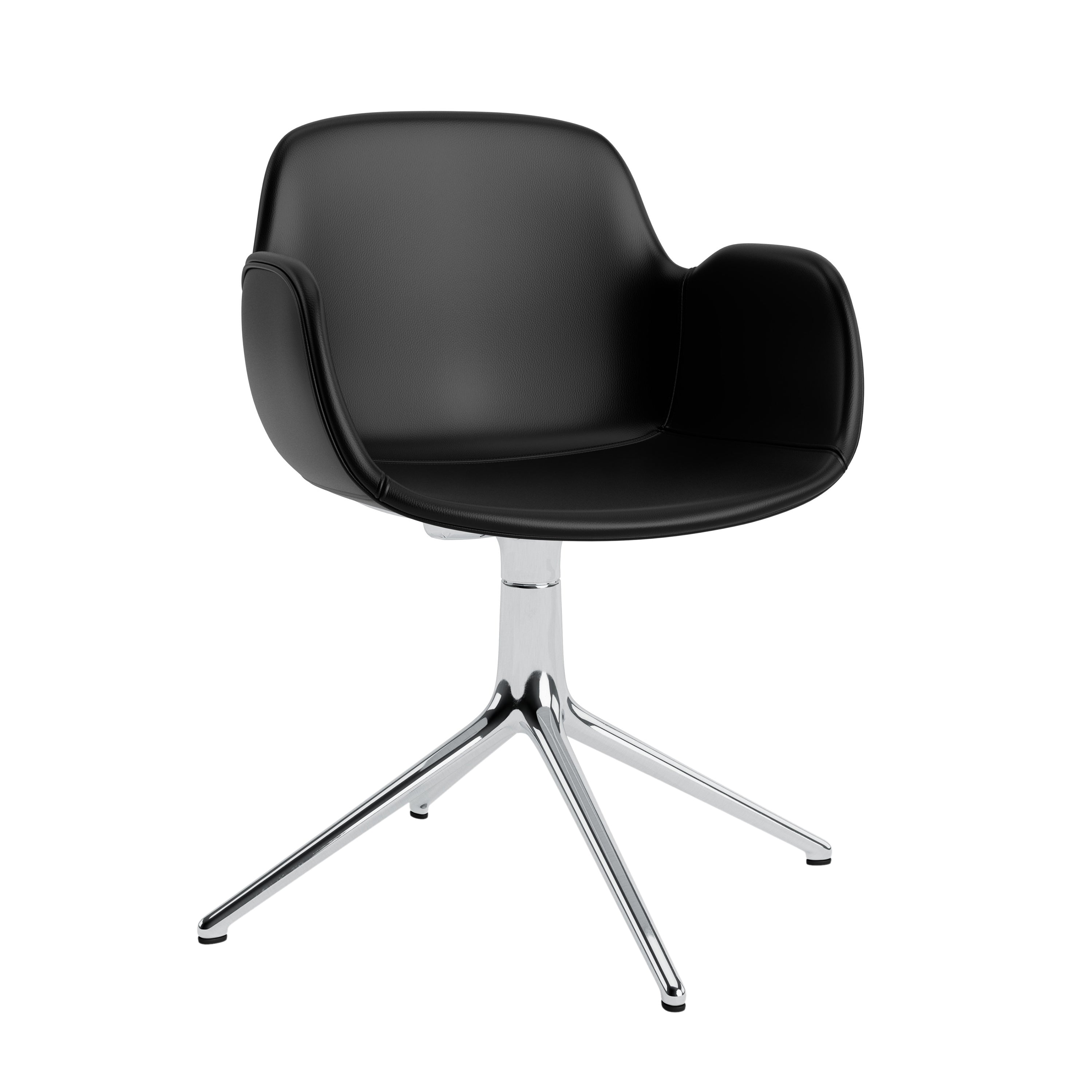 Form Armchair: Swivel Upholstered + Aluminum + Without Casters