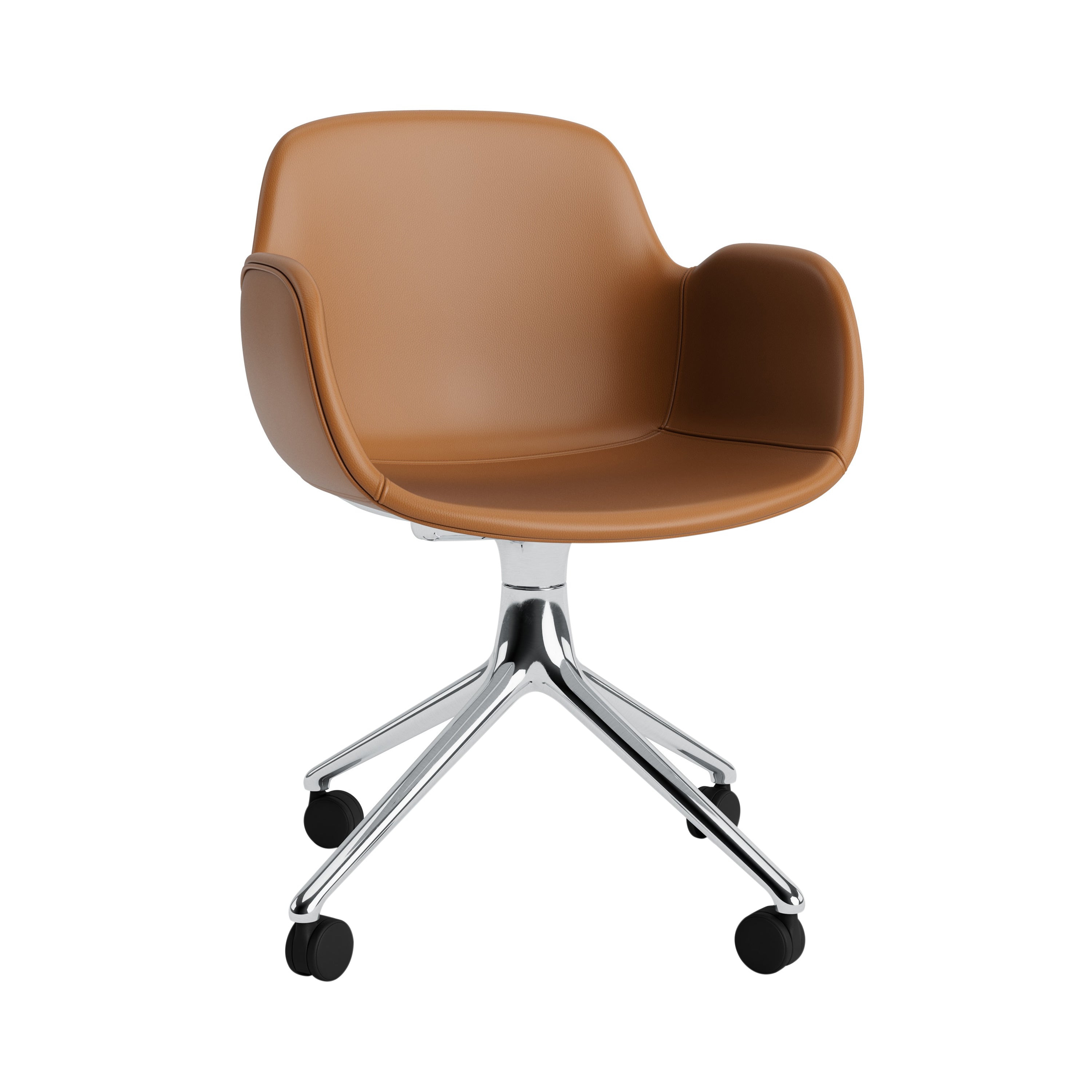 Form Armchair: Swivel Upholstered + Aluminum + With Casters