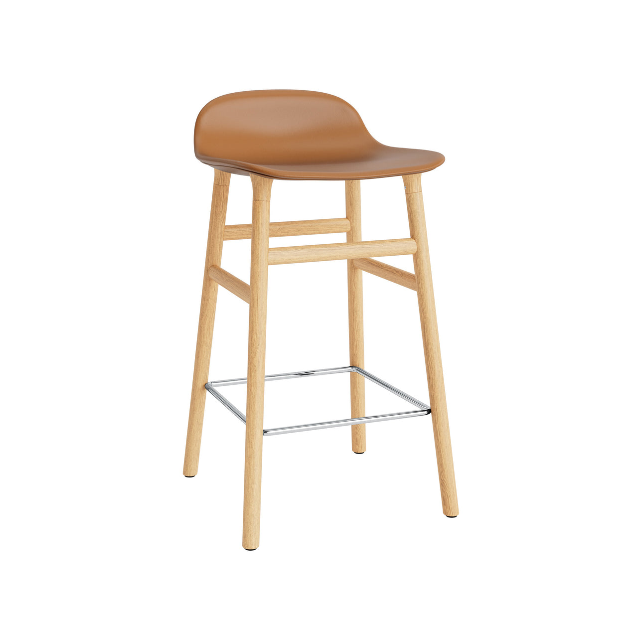 Form Bar + Counter Stool: Oak Upholstered + Counter