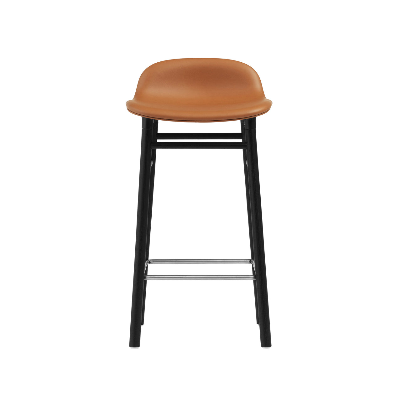 Form Bar + Counter Stool: Black Oak Base + Upholstered + Counter