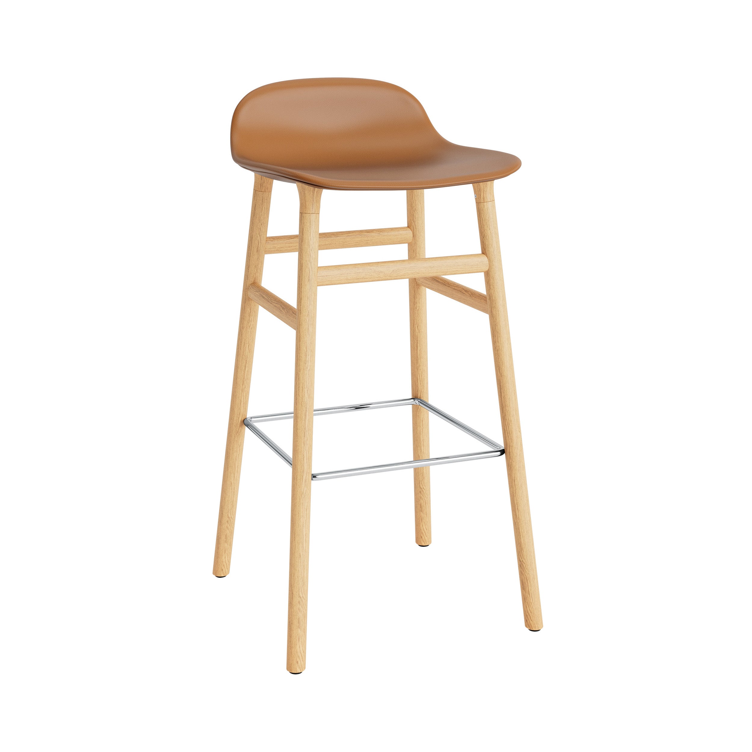 Form Bar + Counter Stool: Oak Upholstered + Bar