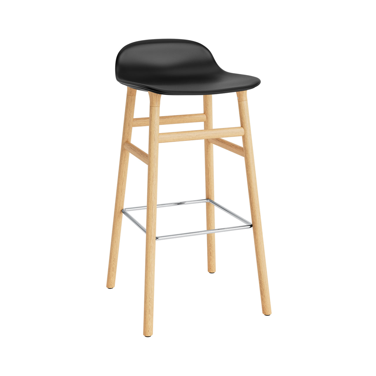 Form Bar + Counter Stool: Oak Upholstered + Bar