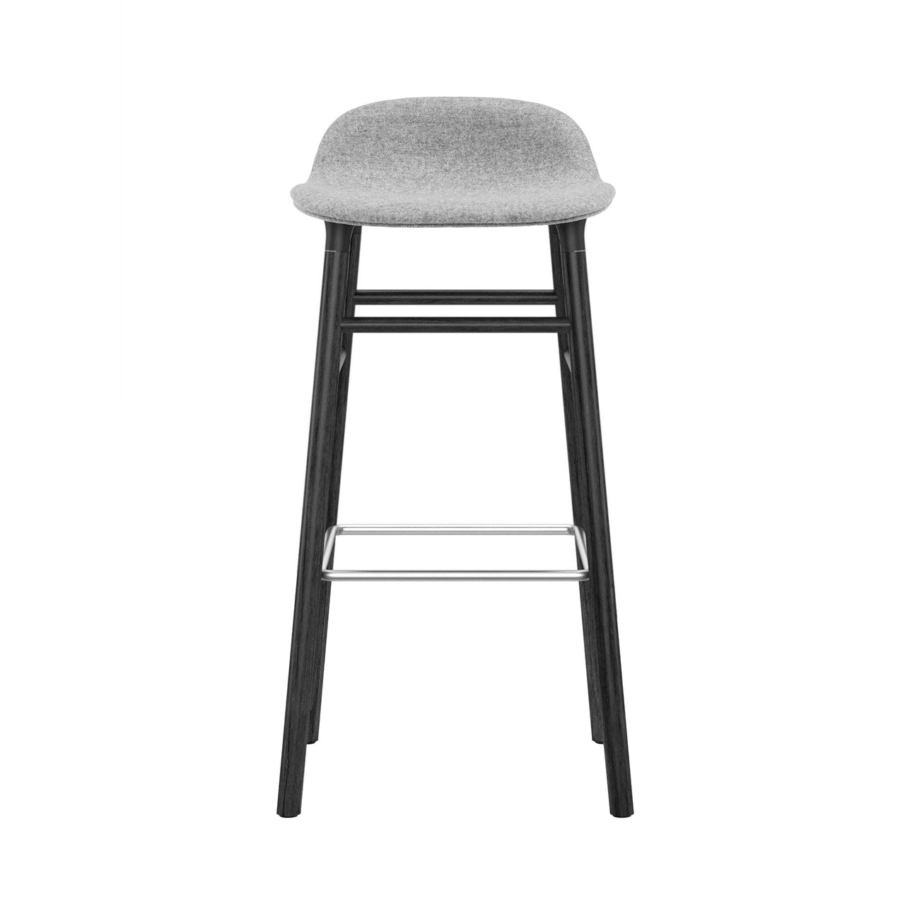 Form Bar + Counter Stool: Black Oak Base + Upholstered + Bar