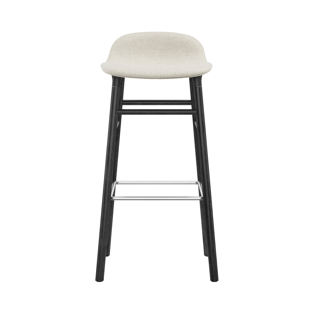 Form Bar + Counter Stool: Black Oak Base + Upholstered + Bar