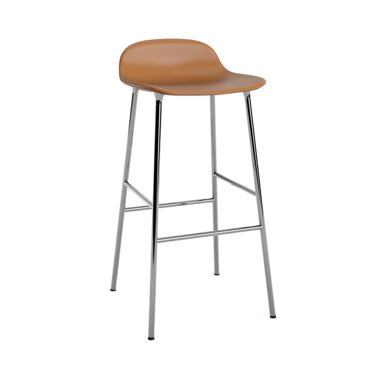 Form Bar + Counter Stool: Chrome Upholstered + Bar