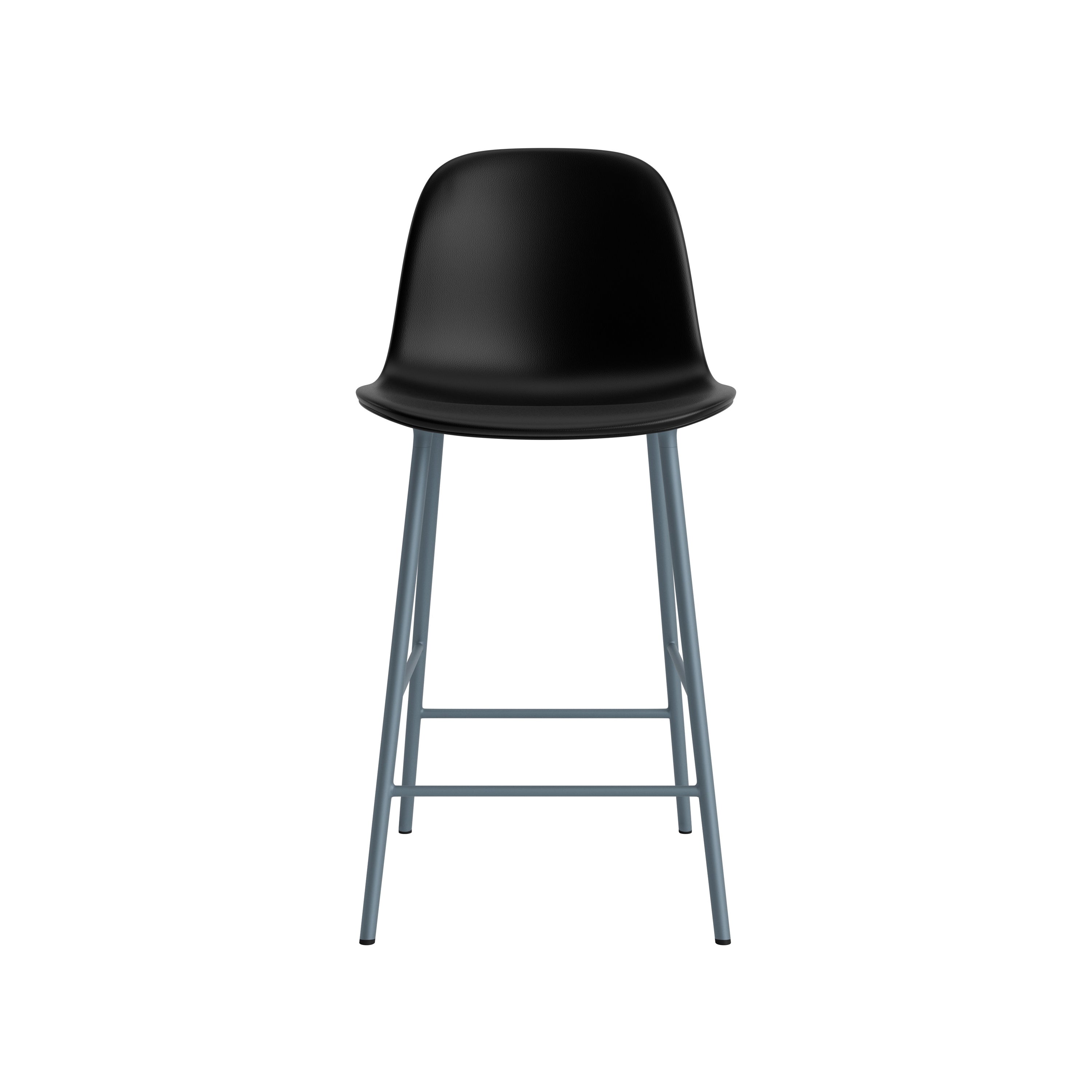 Form Counter Chair: Upholstered + Blue