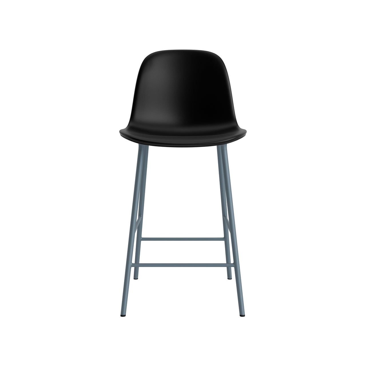 Form Counter Chair: Upholstered + Blue