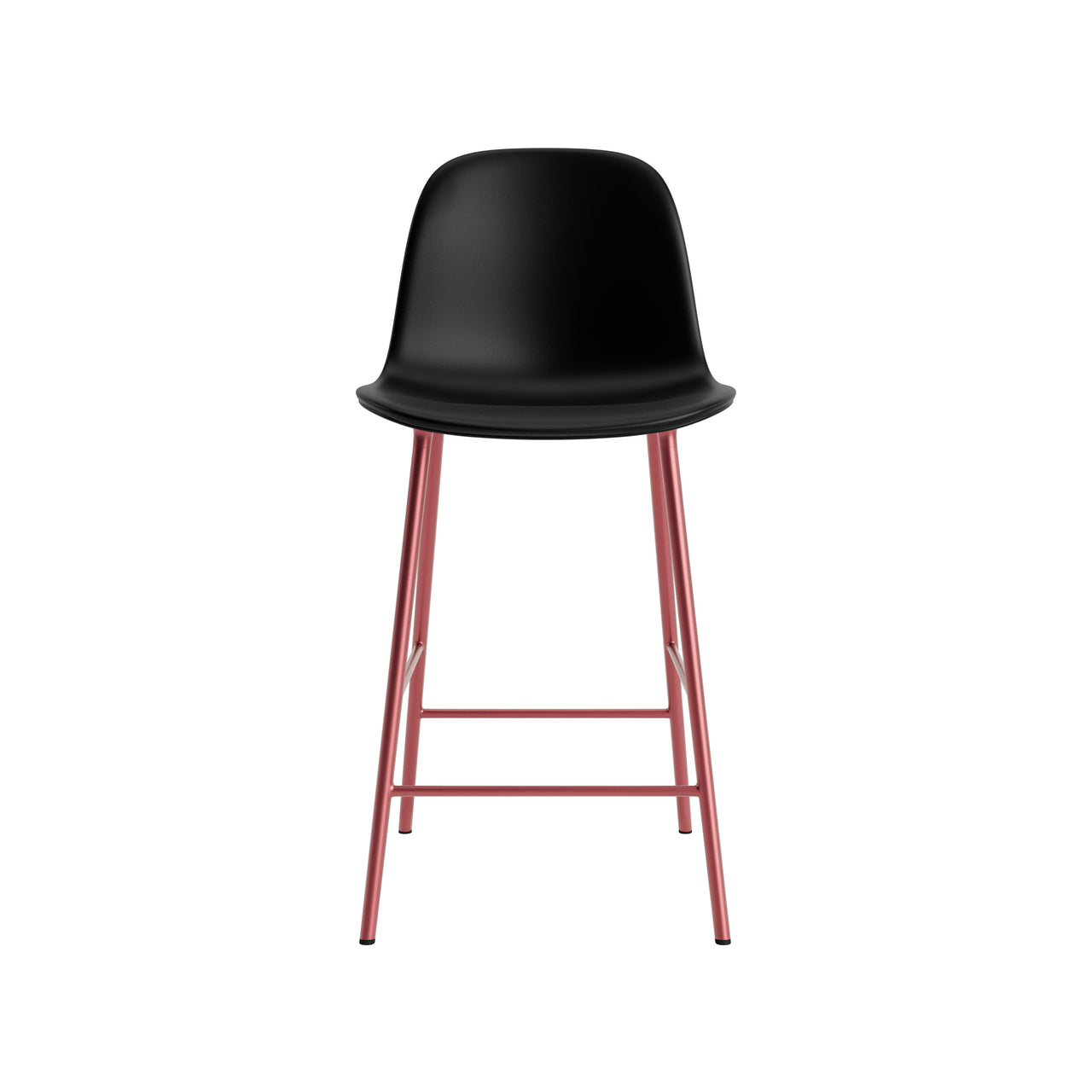 Form Counter Chair: Upholstered + Red