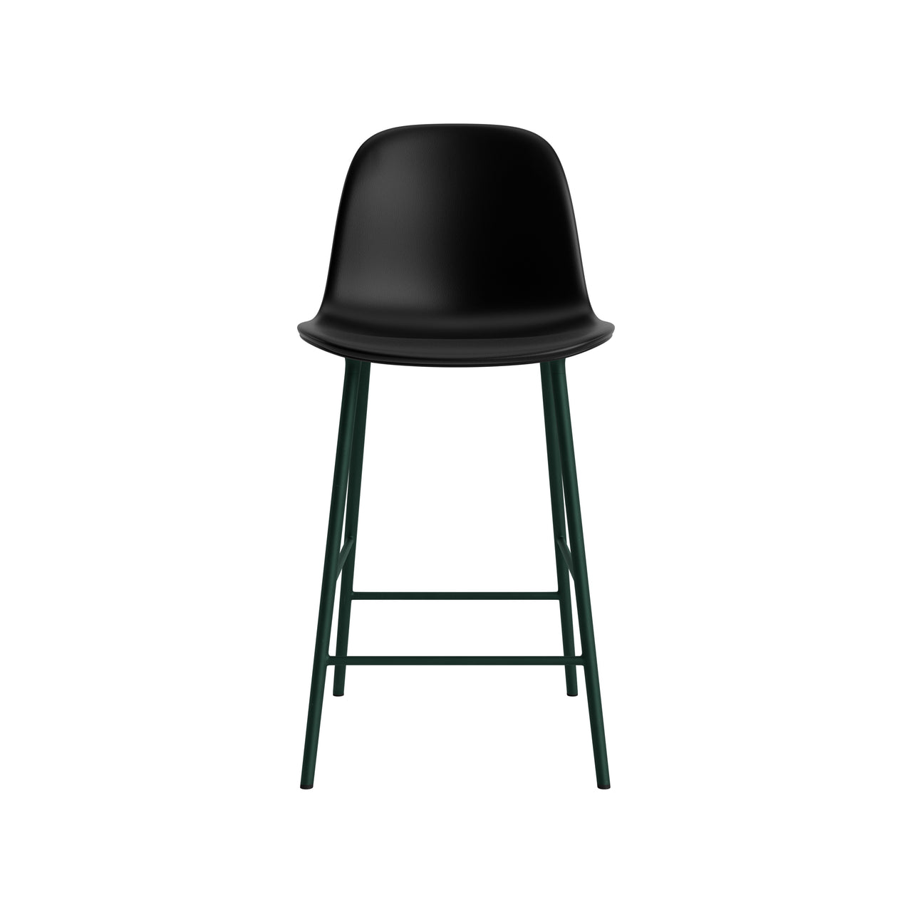 Form Counter Chair: Upholstered + Green