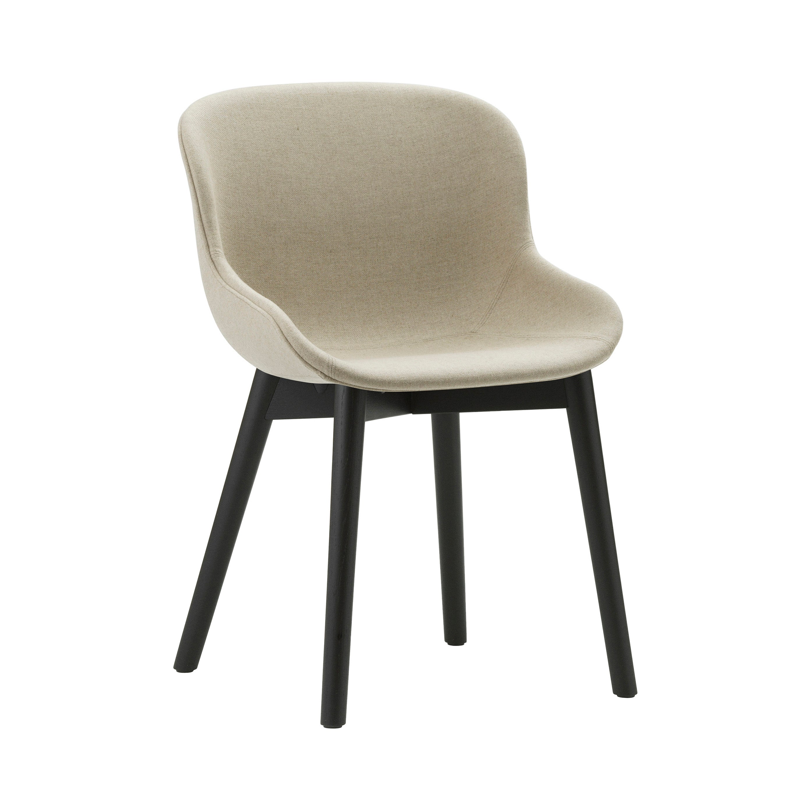 Hyg Chair: Wood Base + Full Upholstered + Black Oak