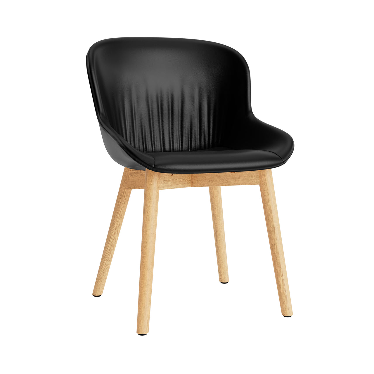 Hyg Comfort Chair: Wood Base + Full Upholstered + Oak