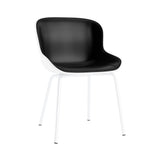 Hyg Chair: Steel Base + Front Upholstered + White